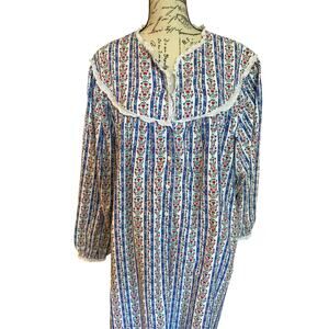 Lanz of Salzburg Cotton Flannel Nightgown Women’s Size L Cottagecore Prairiecore